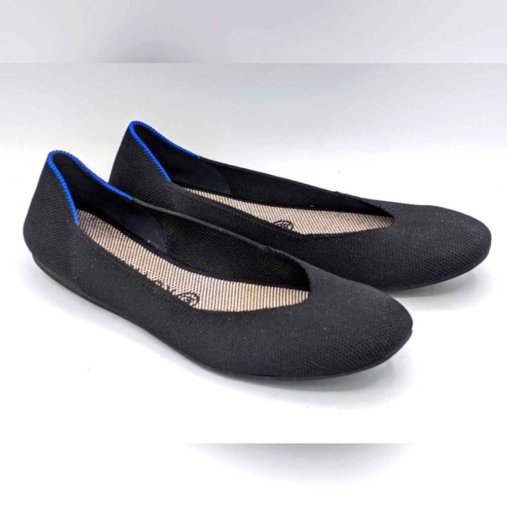 Rothy's Black "The Flat" Slip ons SZ 9